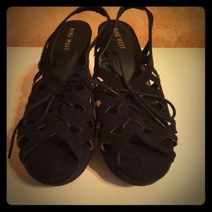 Nine West Black Wedges