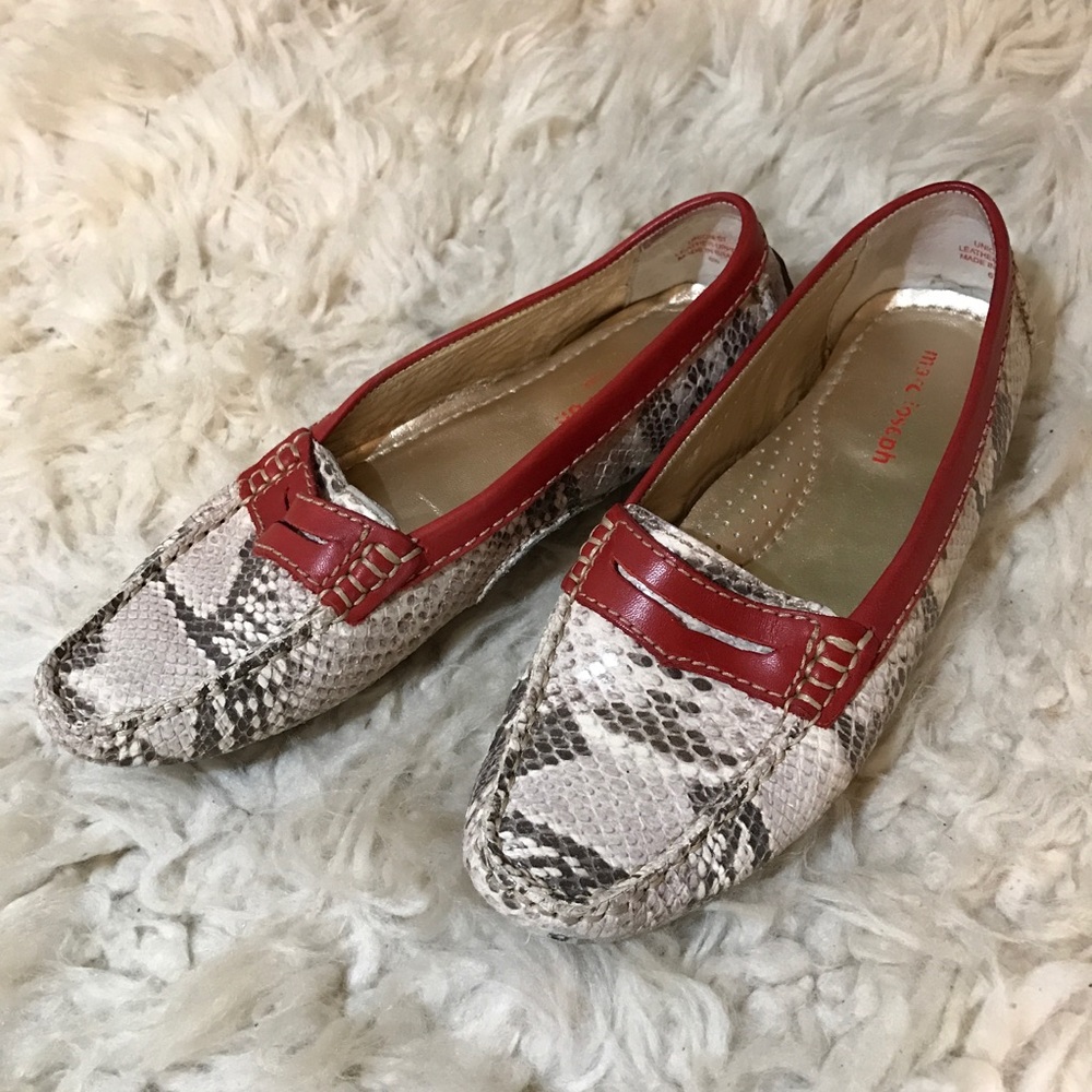 💖Marc Joseph Snake Golf Loafers Women's Size 6.5