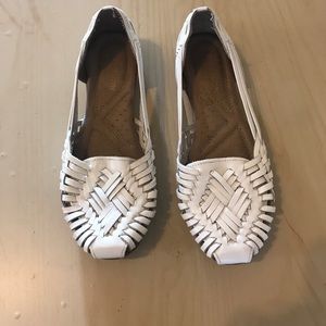 White Leather Sandals