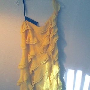Single strap yellow dress