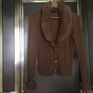 OXOXO FAUX FUR SWEATER