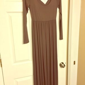 Chocolate brown maxi dress