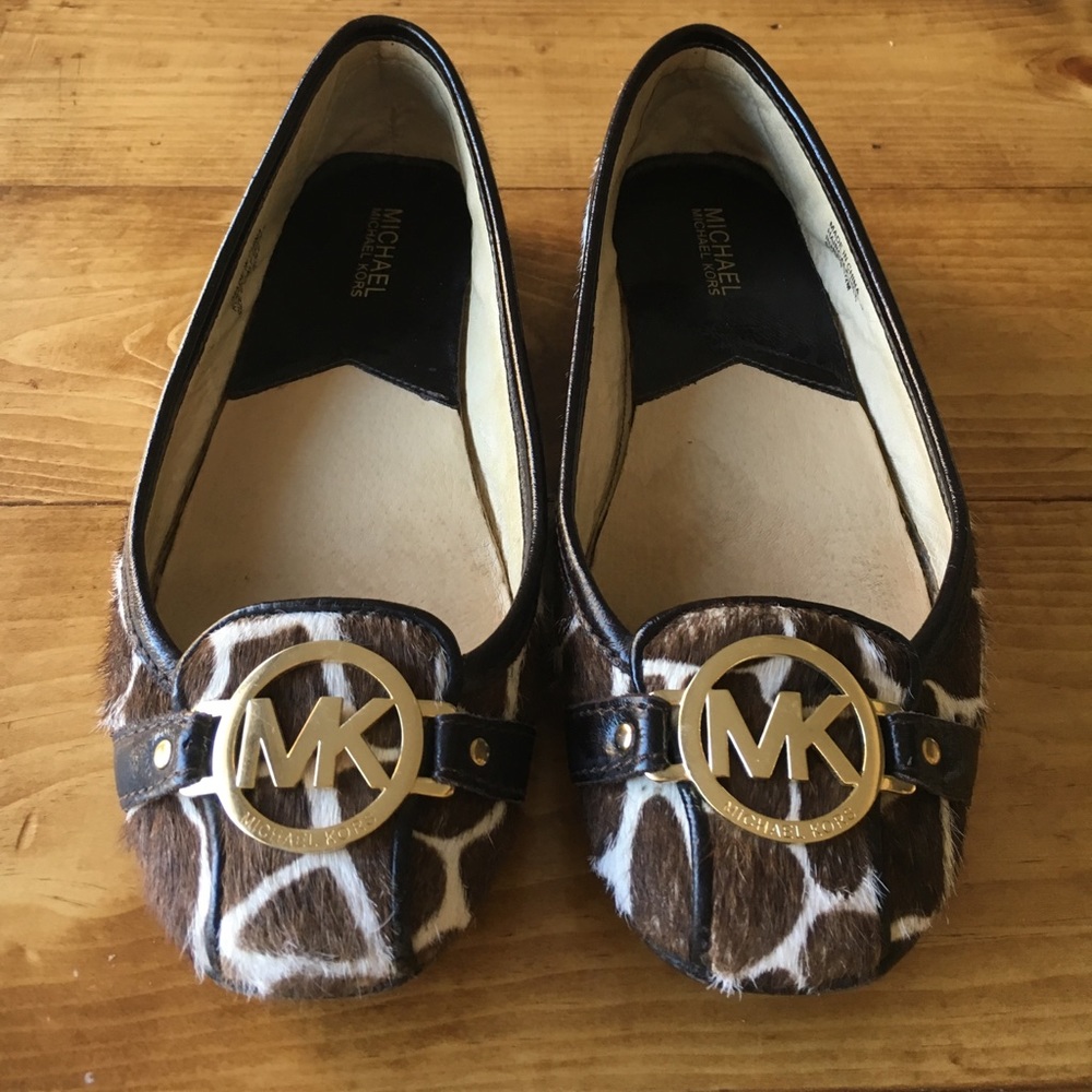 Michael Kors Giraffe Print Ballet Flats