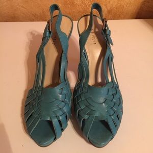 Nine West Turquoise High Heeled Sandals