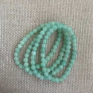 Blue stone bracelets - set of 4