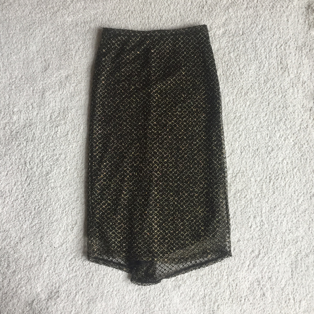 *SOLD* Express | Gold and Black Skirt