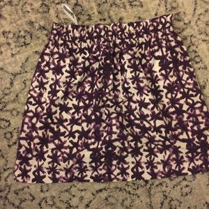 J.Crew Purple and White Skirt