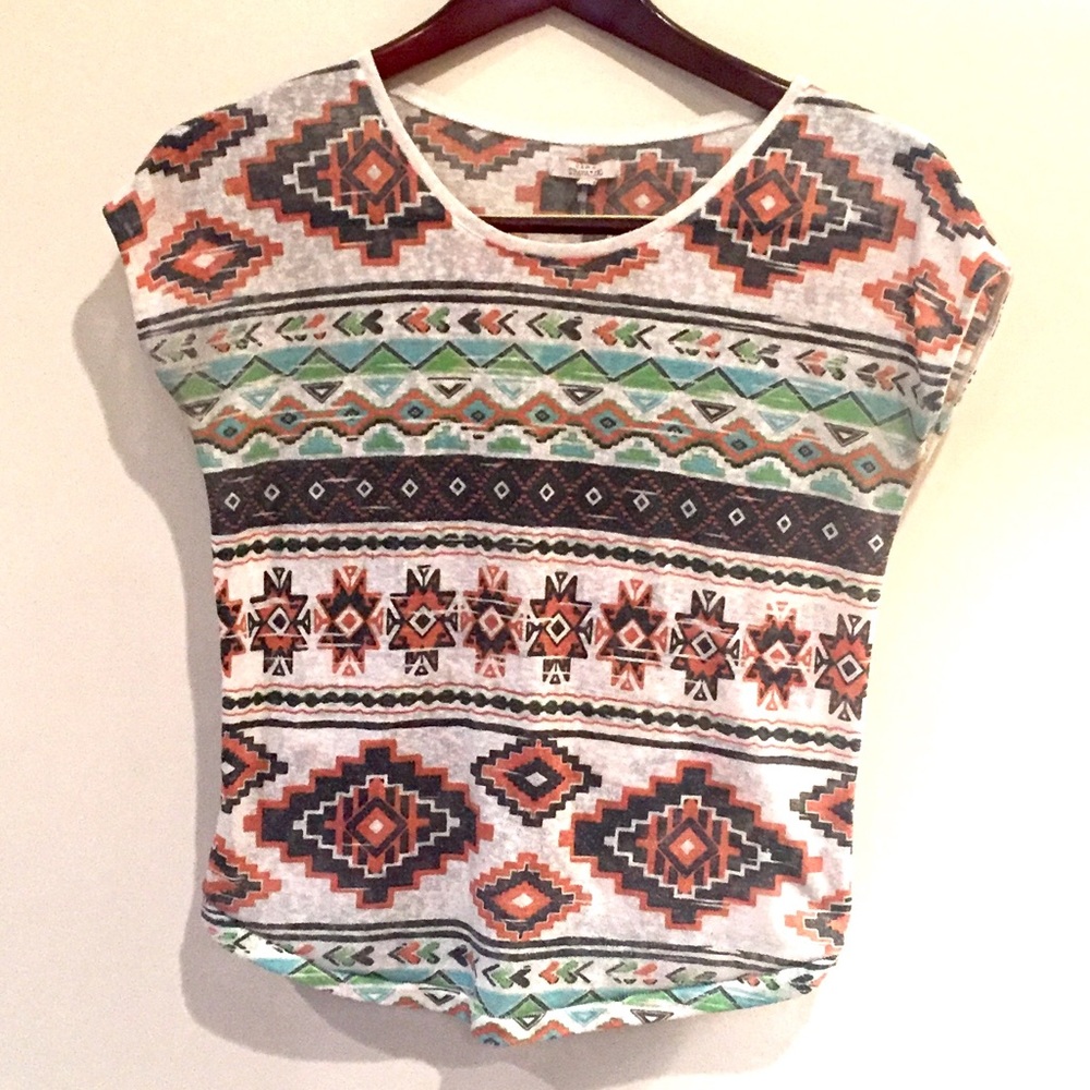 Zara Aztec patterned top