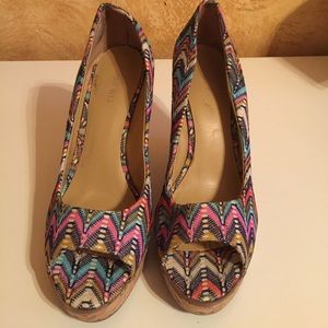 🚨Price Drop🚨 Nine West Peep Toe Wedges