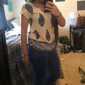 Papaya Patterned Top