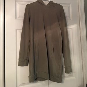 Forever 21 Olive Green Hoodie Dress w/ Pockets
