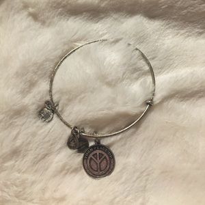Turn Peace Up Silver Alex & Ani Bangle