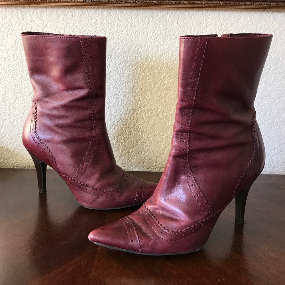 Nine West mid high burgundy boots ***RESERVED***