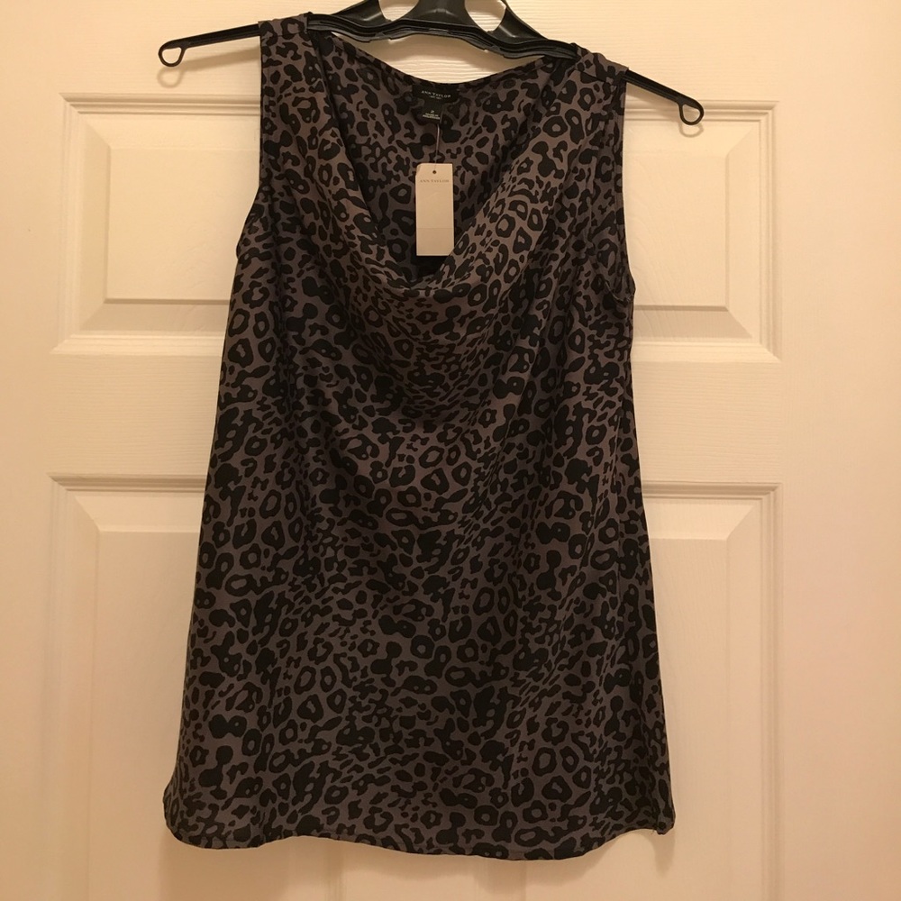 NWT Ann Taylor leopard top