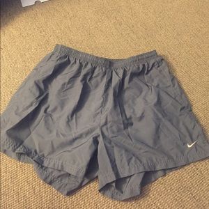 Gray athletic Nike shorts
