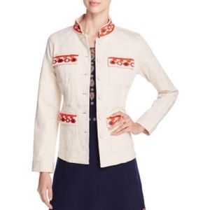 Berkley' Embroidered Mandarin Collar Jacket