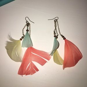 Feather earrings