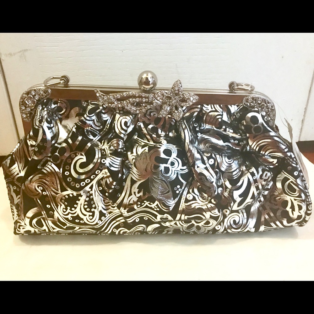 💰Sale💰New Metallic Rhinestone Clutch Purse