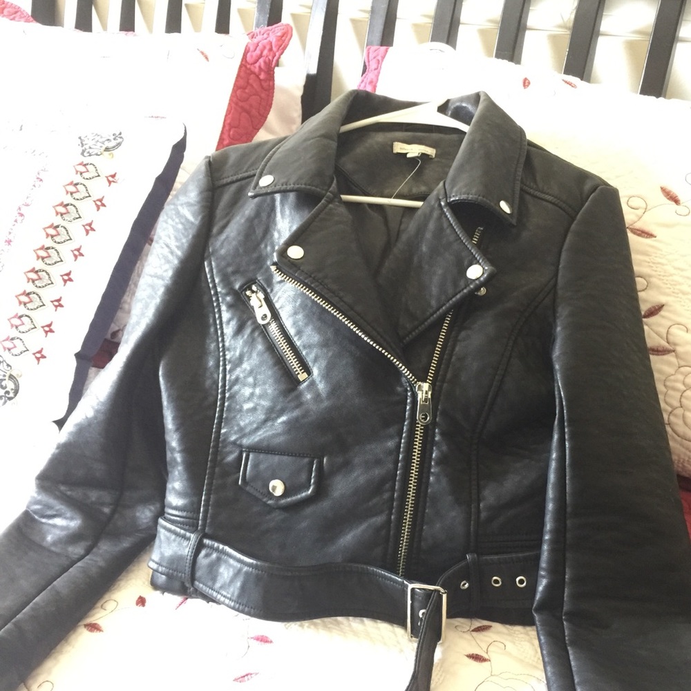 Vegan Leather Biker Jacket