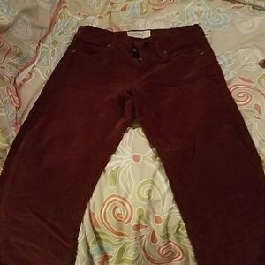 Corduroy wine colored pants