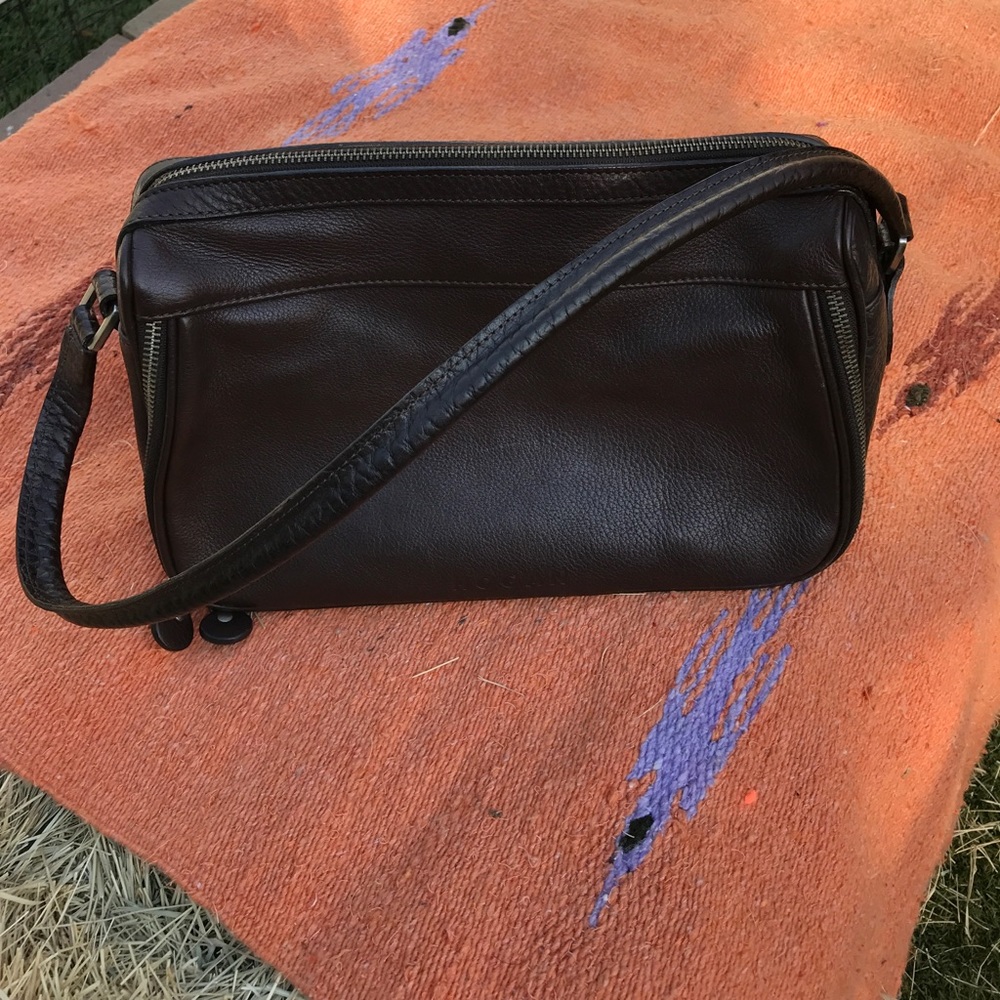 Hogan brown leather shoulder bag