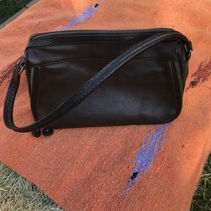 Hogan brown leather shoulder bag