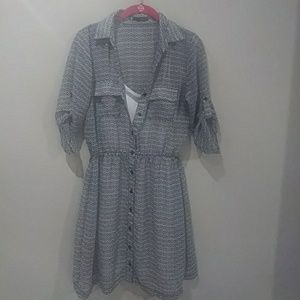 Black and White Semi-Sheer Dress