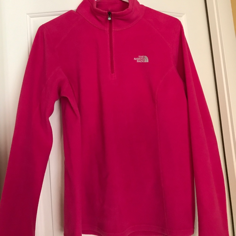 Pink Fleece North Face quarter zip