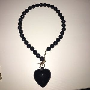 Black heart necklace
