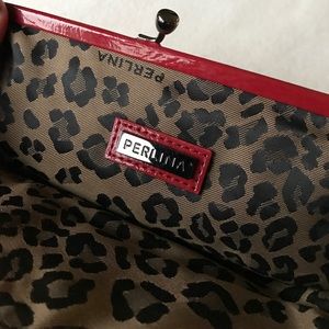 Perlina patent leather double clutch!