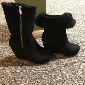 Juicy Couture Suede Wedge Boots