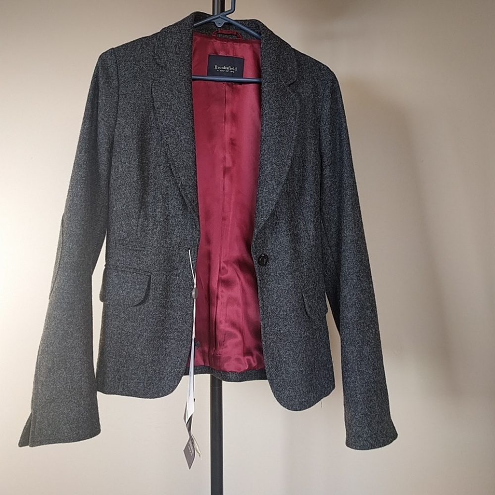 Charcoal grey wool blazer