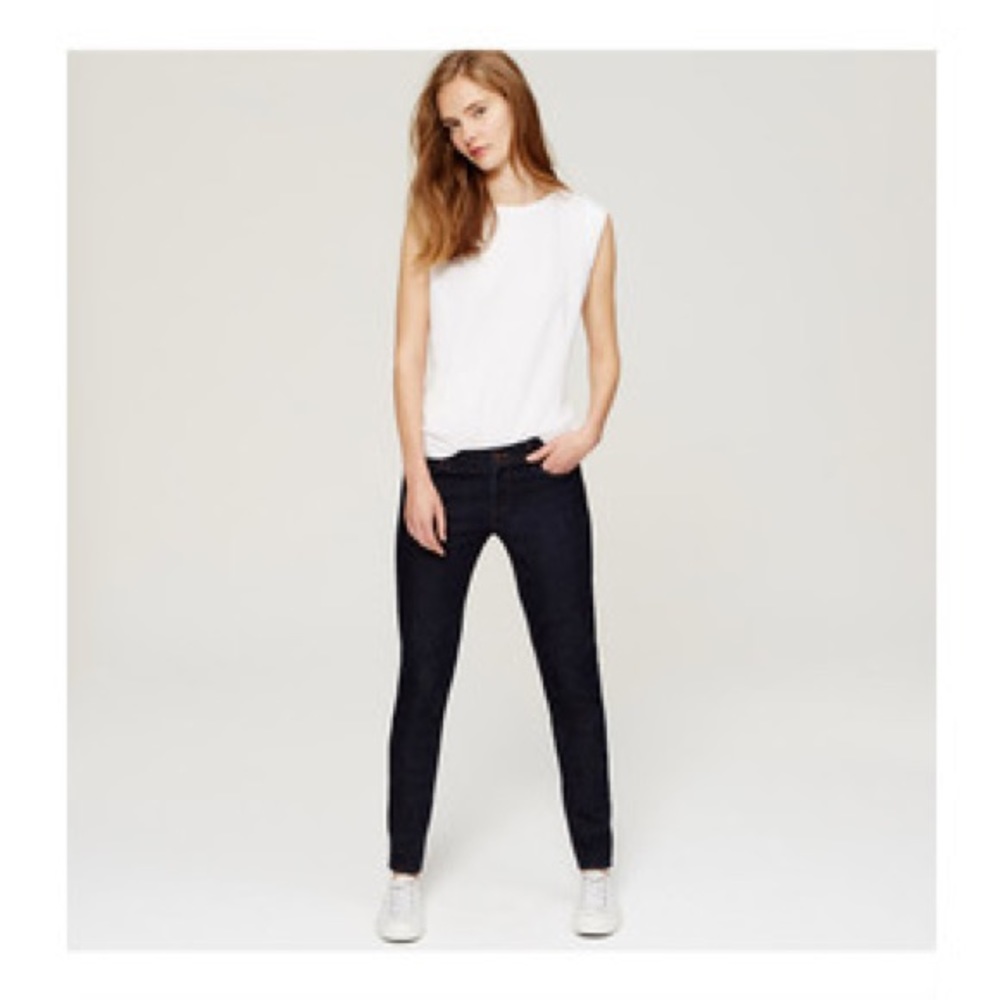 Ann Taylor Loft Petite Dark Wash Skinny Jeans