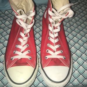 Red high top Converse