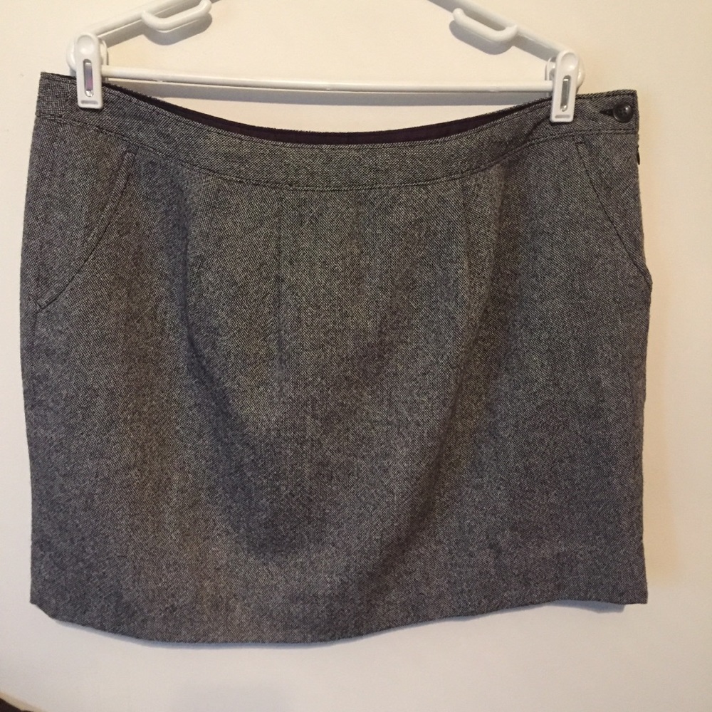 Grey Wool-blend skirt, Pockets, Old Navy