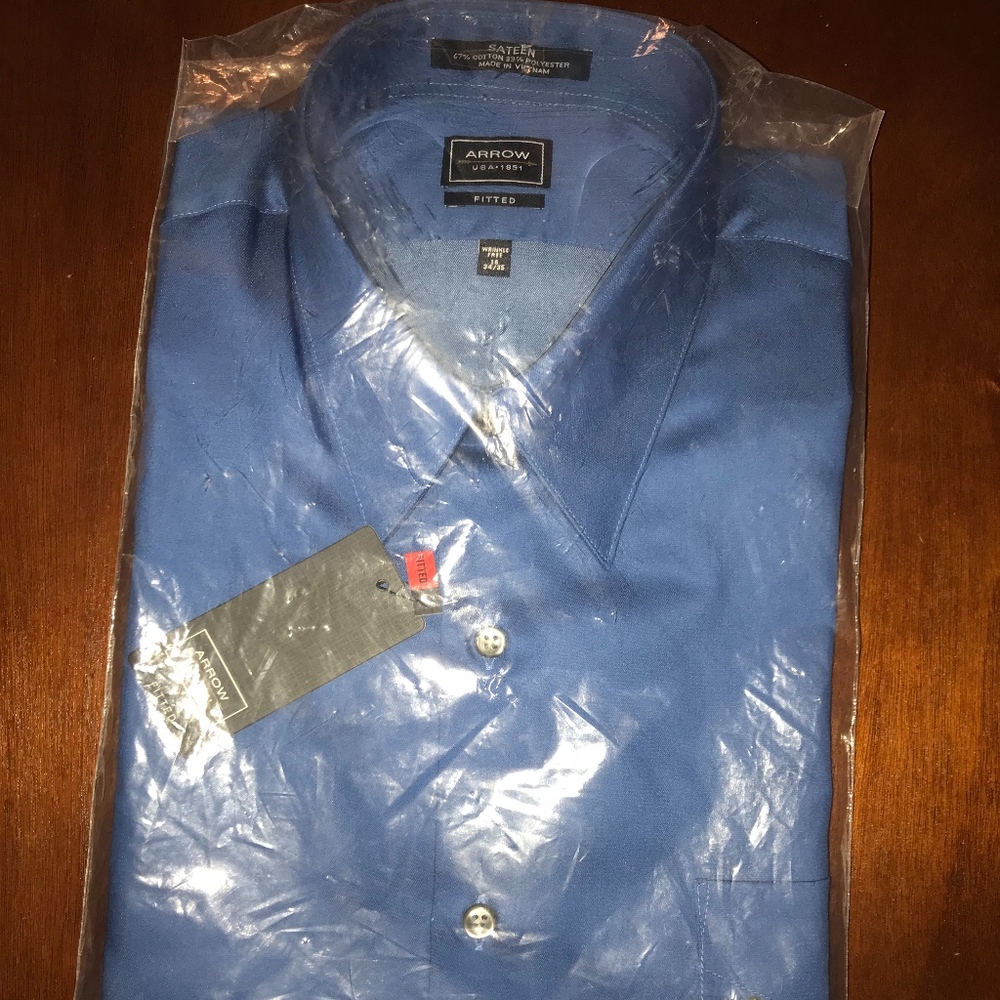 Blue Button Down Dress Shirt