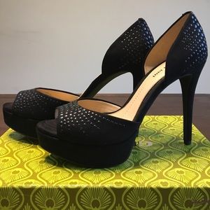 Brand New Gianni Bini Black Aleezah Peep Toes