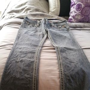 black wash rock revival jeans