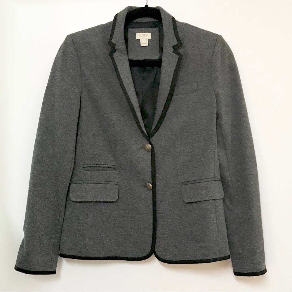 J. Crew Gray Blazer Sweatshirt-esque Material