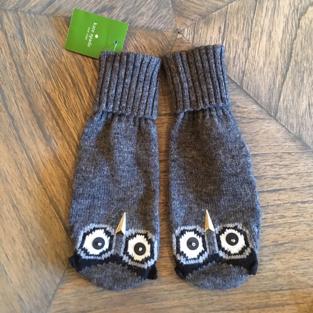 NWT Kate Spade Wise Owl mittens