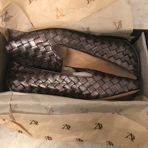 Vero Cuoio Pewter Woven Flats