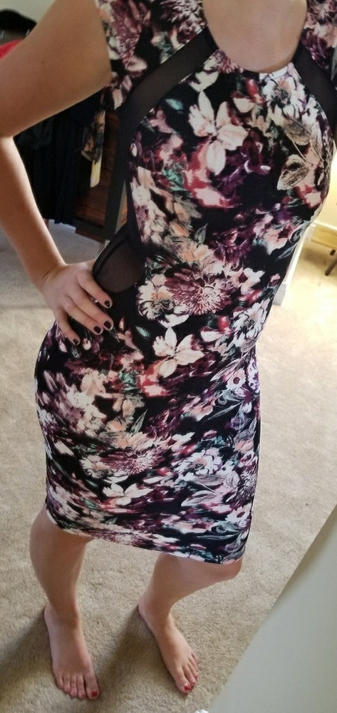 Floral bodycon dress