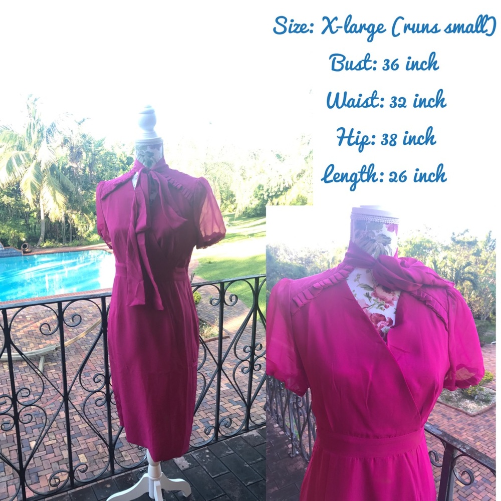 Elegant vintage pink dress