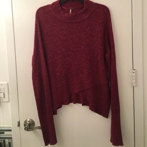 Free people red comfy beautiful sweater