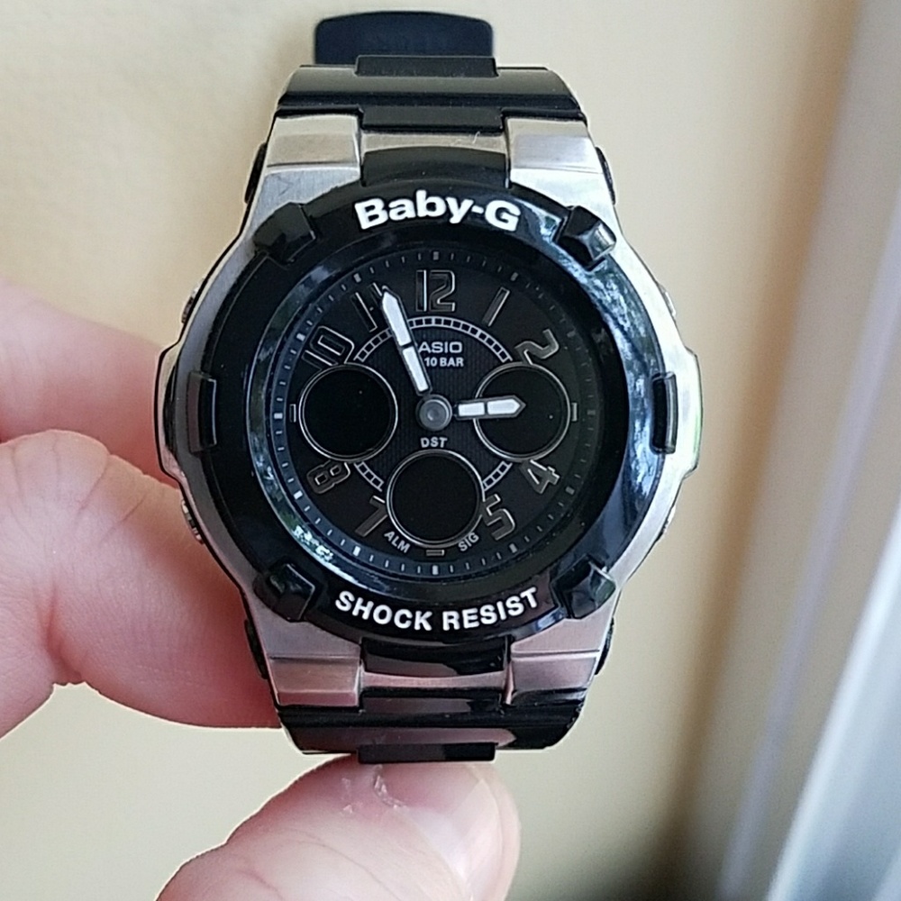 Black and silver Baby-G sportswatch
