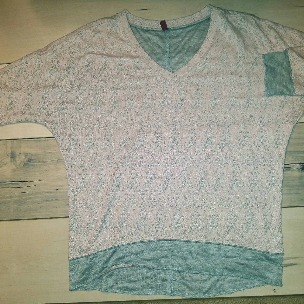 Kut from the Kloth dolman pink & gray top