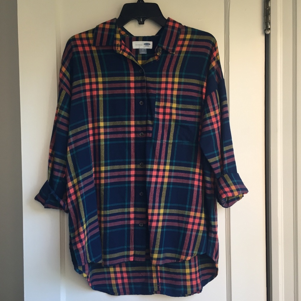 NWOT Old Navy Boyfriend Flannel shirt - M