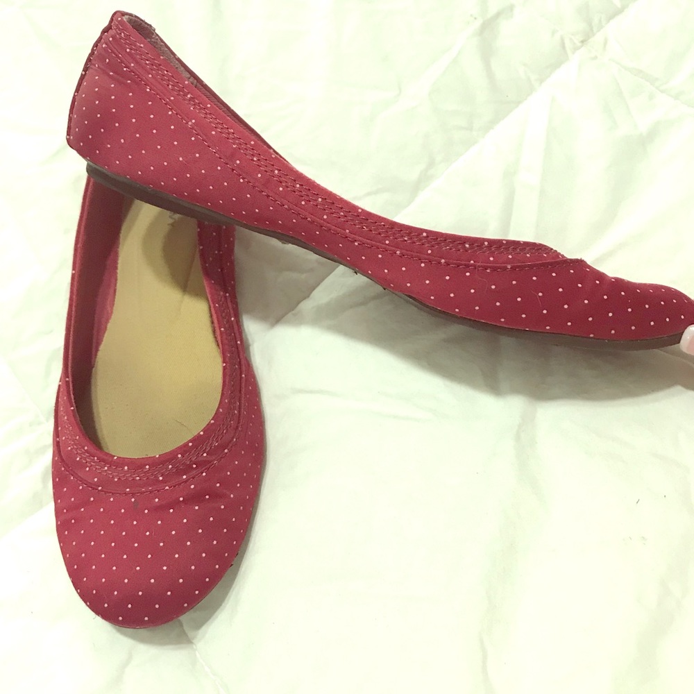 Red polka dot Old Navy flats