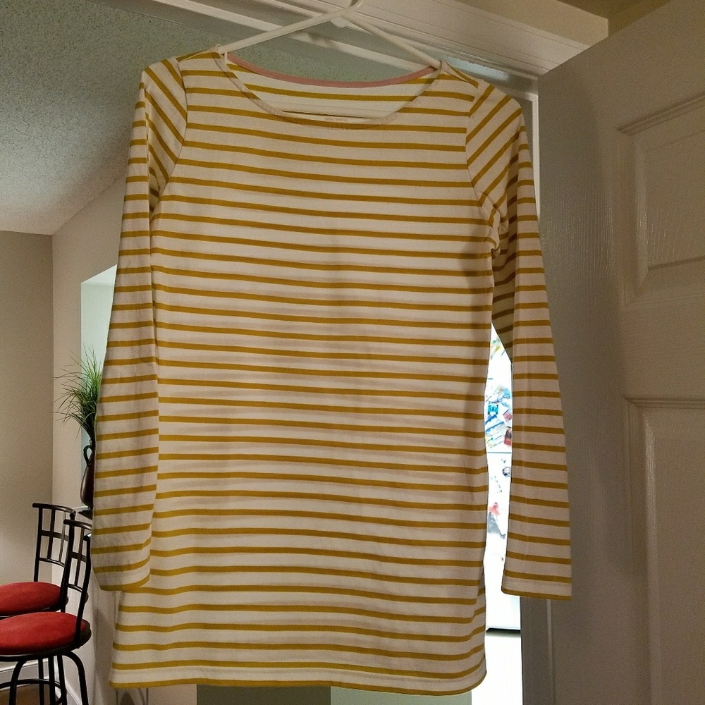 Boden striped cotton long sleeve tee