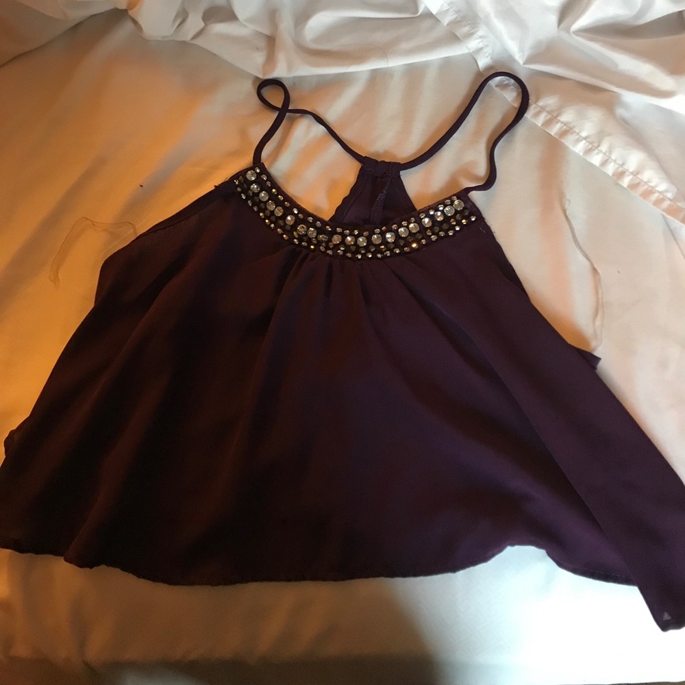 Purple crop top